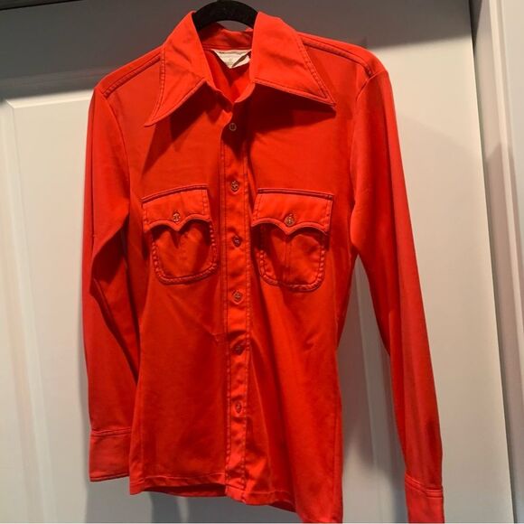 Western size small long sleeve button up. 1970’s - Picture 1 of 3